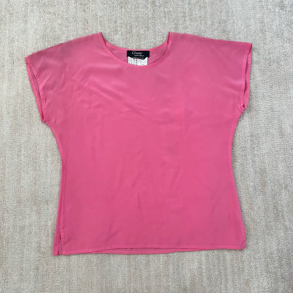 Vintage Cruise by MaxMara Pink Silk Blouse Top 12